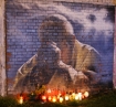 02.04.2008, Trzecia rocznica mierci Jana Pawa II, Krakw, grafitti przy ulicy Czarnowiejskiej