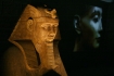 Wystawa Klatwa Faraonow-Tajemnice Starozytnego Egiptu 
Gdansk 3.01.2008 
N/z miniatura pomniku Faraona
