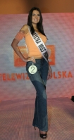 06.09.2007: W TVP odobaa si konferecnja prasowa przed wyborami Miss Polonia 2007 n/z finalistka Miss Polonia 2007 nr 2 Olga Domagaa, 20 lat, wzrost 168, biust 82, talia 63, biodra 84.