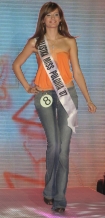 06.09.2007: W TVP odobaa si konferecnja prasowa przed wyborami Miss Polonia 2007 n/z finalistka Miss Polonia 2007 nr 8 Magda Serafin, 20 lat, wzrost 174, biust 83, talia 64, biodra 90.