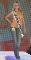 06.09.2007: W TVP odobaa si konferecnja prasowa przed wyborami Miss Polonia 2007 n/z finalistki Miss Polonia 2007 nr 16 Anna Tarnowska, 21 lat, wzrost 177, biust 89, talia 66, biodra 84.