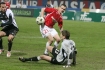 07.03.2009, Ekstraklasa: Wisa Krakw - Polonia Warszawa 2:1 (1:0).

n/z Pawe Broek (Wisa) i  Vlade Lazarevski i Sebastian Przyrowski (Polonia)

