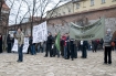 Wymarsz Manify krakowskiej pod hasem "Manifa - haso dowolne, chcemy by wolne"  Krakw 8 marca 2008 n/z kontrmanifestacja Modzie Wszechpolska