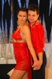 Taniec na Lodzie TVP2 n/z Anna Popek i Filip Bernadowski, 2007-11-09 Warszawa, Polska 