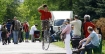 d 10.05.2008 Pokaz jazdy na bicyklu podczas majwki zorganizowanej w odzim ogrodzie botanicznym