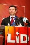 d 11.02.2008 Konferencja prasowa LID-u w dzkiej siedzibie o biecej sytuacji w kraju i regionie nz. Wojciech Olejniczak