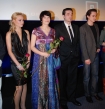 W warszawskim kinie "Kinoteka" 13 lutego 2008 roku odbya si premiera filmu "Rozmowy noc". n/z Weronika Ksikiewicz, Magdalena Rczka, Marcin Dorociski, Sambor Czarnota
