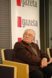 14 maja 2008, Warszawa. Siedziba "Gazety Wyborczej". Andrzej Wajda odbiera nagrod Czowieka Roku. n/z Andrzej Wajda