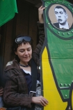 Kazimiera Szczuka podczas demonstracji przeciwnikw zmian w konstytucji i zaostrzenia ustawy aborcyjnej