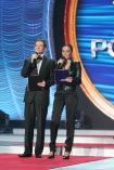 15.09.2007: W Warszawie odbyy si wybory Miss Polonia 2007  n/z prowadzcy Agnieszka Wodarczyk i Przemysaw Babiarz
