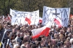 Warszawa, Plac Pisudskiego 2010.04.17. Naboestwo aobne ku czci ofiar katastrofy lotniczej
n/z 