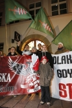 18.11.2015, Krakow, Manifestacja Polacy przeciw imigrantom, Krakow przeciwko islamskiemu terroryzmowi - nie dla imigrantow. n/z manifestacja