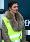 d 19.02.2008 przed jednym z kodzkich centrw handlowych Miss Polonia 2007 Barbara Tatara patronowaa akcji Bezpieczny Autokar