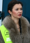 d 19.02.2008 przed jednym z kodzkich centrw handlowych Miss Polonia 2007 Barbara Tatara nz. patronowaa akcji Bezpieczny Autokar