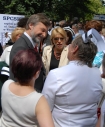 Manifestacja pielgniarek pod Kancelari Prezesa Rady Ministrw,dzie drugi n/z Marek Balicki, Izabela Jaruga-Nowacka