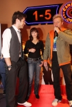 n/z ukasz Zagrobelny, Hanna Stach i Robert Leszczyski w trakcie wywiadu podczas premiery filmu High School Musical  3"