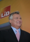 21.10.2007: W siedziebie LiD odby si wieczr wyborczy n/z Aleksander Kwaniewski
