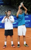 Pekao Szczecin Open 2013 challenger tenisowy ATP w Szczecinie 16 - 22.09.2013 n/z Oleksandr Nedovyesov (UKR) I m. i Pere Riba (ESP) II m.