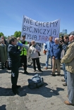 Demonstracja przeciwko tarczy antyranietowej USA w Polsce w trakcie 3 Majowych uroczystosci