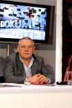 Konferencja prasowa z okazji jubileuszu 15-lecia TV Polonia. N/z zastpca dyrektora TV Polonia ds. ekonomicznych, Bogdan Milczarek