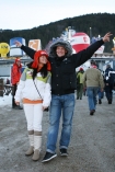 Puchar wiata w skokach narciarskich Zakopane 2008, 26.01.2008, konferencja prasowa. n/z Edyta Herbu i Rafa Mroczek