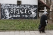 26.11.2015, Krakow, graffiti na krakowskich murach, n/z  graffiti upamietniajace Jacka kibica Wisly 
fot. PPC/NEWSPIX.PL