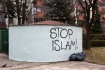 26.11.2015, Krakow, napisy na murach przeciwko Islamowi n/z stop islam
