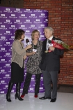 Jubileusz Leonarda Pietraszaka w TVP Seriale; Warszawa 27-11-2014; n/z: Leonard Pietraszak; Elzbieta Starostecka; Grazyna Barszczewska