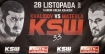 27.11.2015, Krakow, Tauron Arena, Wazenie przed KSW 33, n/z  Mamed Khalidov Michal Materla baner KSW 33