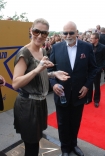 Krakw 2008.06.28, Kanadyjska piosenkarka Celine Dion jako pierwsza artystka odcisna swoj do w Alei Gwiazd RMF FM na krakowskich Bulwarach Wilanych. n/z Celine Dion