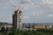 28.08.07 Budowa apartamentowcow Sea Towers w Gdyni. Dwie wieze o wysokosci 90 m (28 kondygnacji) i 116 m (36 pieter, z masztem 138 m) beda najwyzszymi budynkami w Gdyni, a w Polsce na 9. miejscu. Budowa zakonczy sie w 2009 roku, w kompleksie znajdowac sie beda apartamenty oraz lokale uzytkowe i biurowe. N/z widok z Kamiennej Gry