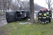 Wypadek, skrzyowanie ulic W. Andersa z Alej Pokoju Nowa Huta, 29.03.2008 r.
n/z wywrcone BMW, przyczyn wypadku byla nadmierna prdko.