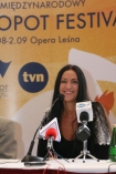 29.08.07 W Grand Hotelu w Sopocie odbya si Konferencja prasowa rozpoczynajca 44 Sopot Festival. N/z Kayah