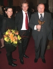 29.10.2007: W sali Kongresowej w Warszawie odbya si Wielka Gala 50-lecia Zotych Kaczek Magazynu 'Film' n/z Jerzy Stuhr i syn Maciek