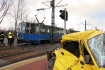 Wypadek na ul. Prdnickiej z udziem tramwaju MPK oraz osobowego marki Hundai