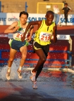 Od lewej: Guenter Weidlinger (Austria) II miejsce, Collins Kosgei (Kenia) I miejsce bieg z przeszkodami 3000m