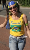 Mistrzostwa wiata 2006 n/z Kibicka reprezentacji Brazylii.
