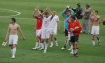Hanover: Polska - Kostaryka 2:1 (Mistrzostwa wiata 2006). n/z Reprezentacja po spotkaniu dzikuje kibicom.