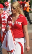 Mistrzostwa wiata 2006 n/z Kibicka reprezentacji Polski.