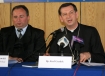 Konferencja prasowa podsumowujca pielgrzymk Benedykta XVI. n/z Po lewej gen. Marek Biekowski (Komendant Gwny Policji) oraz po prawej biskup Jzef Guzdek.