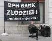 Protest pod Bankiem BPH w Krakowie