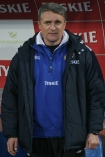 Puchar Ekstraklasy: Wisa Krakw - Zagbie Lubin 1:0. n/z trener Wisy Krakw Adam Nawaka.