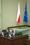 Posiedzenie Sejmu, Warszawa 2016-01-13; nz/ Mariusz Blaszczak, Witold Waszczykowski, Antoni Macierewicz, Beata Szydlo, Piotr Glinski. Michal Kaminski, Jan Ziobro;