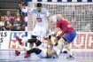 17.01.2016, Krakow Cracow, Mistrzostwa Europy w Pilce Recznej, 12th Men's European Handball Championship, Serbia - Francja Serbia - France n/z Luka Karabatic Nikola Karabatic Ivan Nikcevic