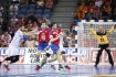 17.01.2016, Krakow Cracow, Mistrzostwa Europy w Pilce Recznej, 12th Men's European Handball Championship, Serbia - Francja Serbia - France n/z Petar Nenadic Thierry Omeyer Bojan Beljanski