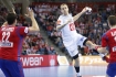 17.01.2016, Krakow Cracow, Mistrzostwa Europy w Pilce Recznej, 12th Men's European Handball Championship, Serbia - Francja Serbia - France n/z Valentin Porte