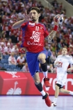 17.01.2016, Krakow Cracow, Mistrzostwa Europy w Pilce Recznej, 12th Men's European Handball Championship, Serbia - Francja Serbia - France n/z Novak Boskovic