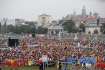 26.07.2016, Krakow, Blonia, Msza Swieta, Swiatowe Dni Mlodziezy - otwarcie, World Youth Day 2016 Cracow n/z pielgrzymi pilgrims