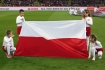27.03.2018, Chorzow, pilka nozna, mecz towarzyski: Polska - Korea Poludniowa n/z flaga Polski