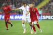 11.10.2018, Chorzow, UEFA Nations League 2019: Polska - Portugalia n/z Andre Silva, Grzegorz Krychowiak